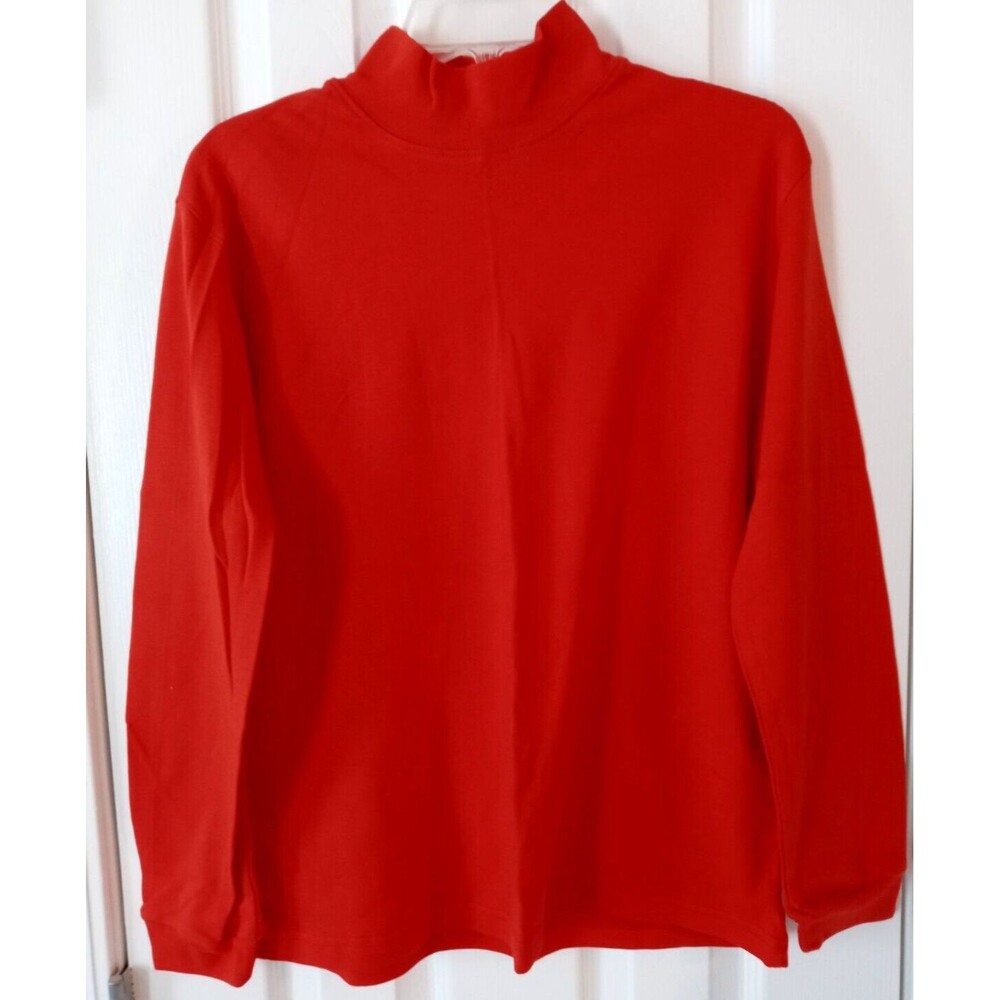 New Fast Pace Women's Medium Burnt Orange Pullover Long Sleeve Shirt Top Nice